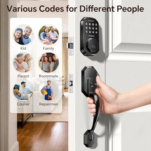 WiFi Smart Door Lock with Keypad and Handle Set — Smart Lock, VCHOO