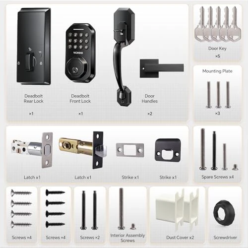 WiFi Smart Door Lock with Keypad and Handle Set — Smart Lock, VCHOO
