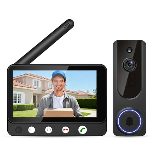 Wireless Doorbell Camera Video Intercom System with Indoor Visual Base Station — Video Doorbell, Daxadripo