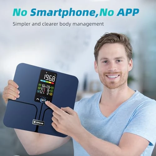 Body Fat Scale with Large Backlit Display — Smart Scale, Lepulse