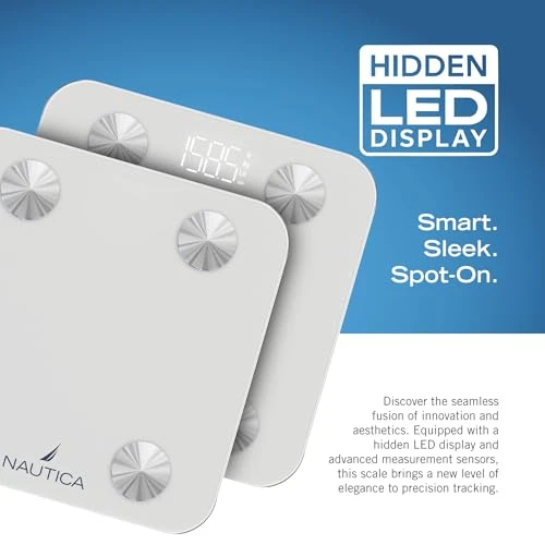 Body Tracker Digital Bathroom Scale — Smart Scale, Nautica