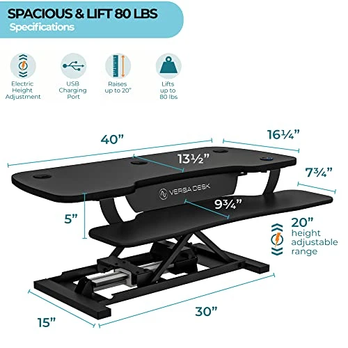 Electric Standing Desk Converter — Standing Desk, VERSADESK