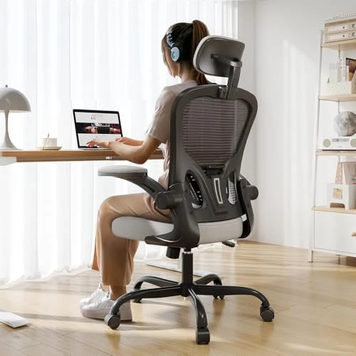 Ergonomic Desk Chair with High Back, Flip-up Armrests — Smart Chairs, Synorla