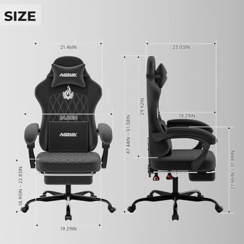 Ergonomic Gaming Chair with Lumbar Massage — Smart Chairs, NIONIK