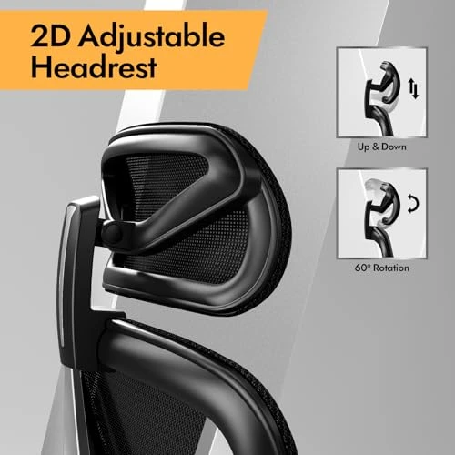 Ergonomic Mesh Office Chair with 3D Adjustable Lumbar Support and 3D Armrests — Smart Chairs, HOLLUDLE