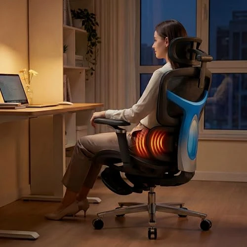 Ergonomic Office Chair with Footrest and Massage Lumbar Support — Smart Chairs, COTYFLY