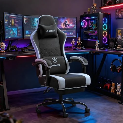 Gaming Chair with Massage & Footrest — Smart Chairs, Homall