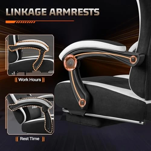 Gaming Chair with Massage & Footrest — Smart Chairs, Homall