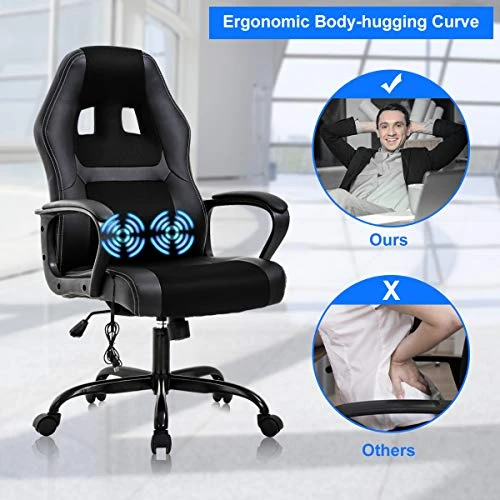 Gaming Chair with Massage, Ergonomic High Back, Adjustable — Smart Chairs, Dkeli