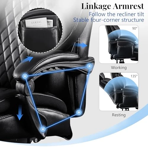 Kneading Massage Office Chair with Footrest — Smart Chairs, BLISNEST