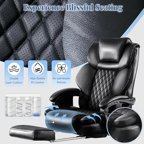 Kneading Massage Office Chair with Footrest — Smart Chairs, BLISNEST
