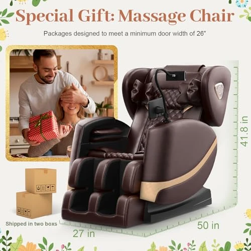 Massage Chair Full Body with Zero Gravity, Airbags, Heating, and Bluetooth Speaker — Massage Chairs, FURNIMAT