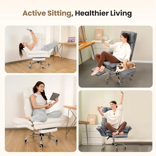 Office Chair with Flip Armrests and Foot Rest — Smart Chairs, HOMRELEXA