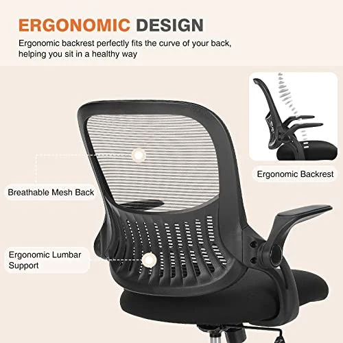 Office Computer Desk Chair, Ergonomic Mid-Back Mesh Rolling Work Swivel Task Chair with Wheels, Comfortable Lumbar... — Smart Chairs, Sweetcrispy