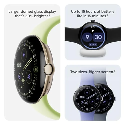 Pixel Watch 4 (41mm) - Android Smartwatch with Heart Rate and Sleep Tracking - 30-Hour Battery - Fitness Tracking -... — Smart Watch, Google