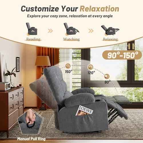 Rocker Recliner Chair with Massage and Heat — Massage Chairs, BIGGARSIT