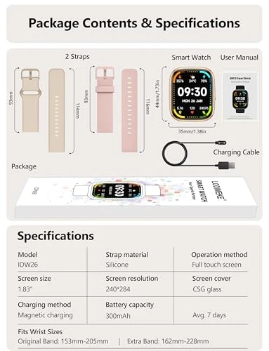 Smart Watch with Alexa, Health Monitoring, and Fitness Tracking — Smart Watch, LODIMEKE