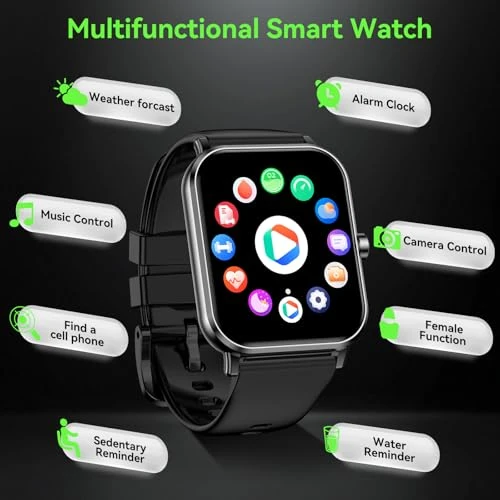 Smart Watch with Bluetooth Calls, 5 ATM Waterproof, 24/7 Health Monitoring — Smart Watch, QONBINK