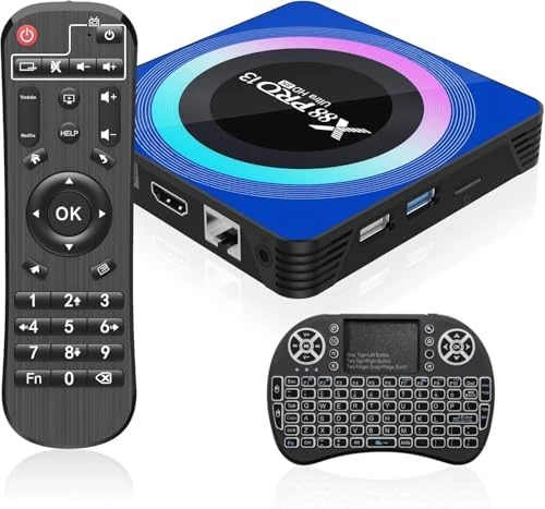 TV Box with Backlit Mini Wireless Keyboard — Smart TV, ADDCOLOR