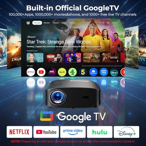 4K Mini Smart Projector with Google TV — Smart Projector, GooDee