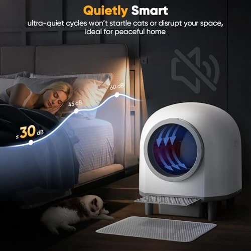 Automatic Self Cleaning Litter Box for Multiple Cats — Self-Cleaning Litter Box, whiffee