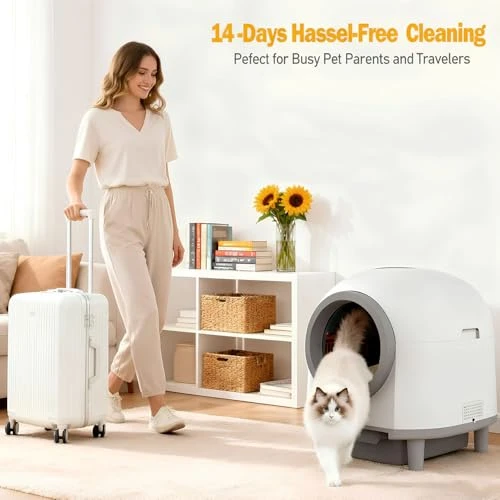 Automatic Self Cleaning Litter Box for Multiple Cats — Self-Cleaning Litter Box, whiffee