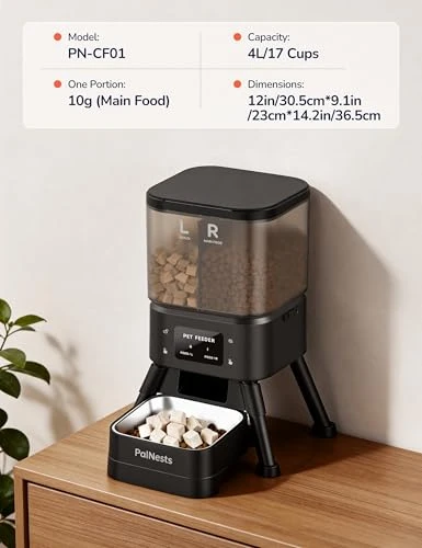 Dual Chamber Automatic Cat Feeder — Automatic Pet Feeder, PalNests