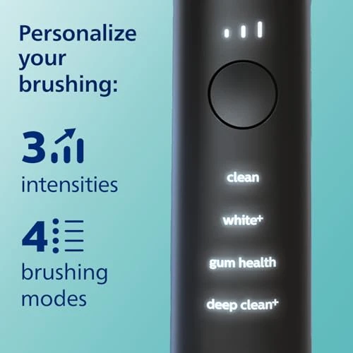 Electric Toothbrush with App, Pressure Sensor, Brush Head Detection, 4 Brushing Modes, 3 Intensity Levels — Electric Toothbrush, Philips