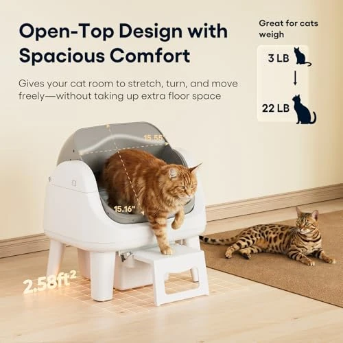 Open Top Self Cleaning Cat Litter Box — Self-Cleaning Litter Box, PetPivot