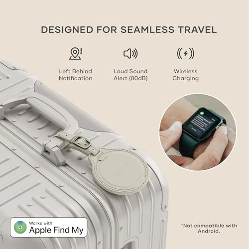 Smart Luggage Tag with Find My, TSA-Friendly, Airport Tracking, Left-Behind Alerts, Loud Audible Chime, Wireless... — Smart Luggage, Satechi