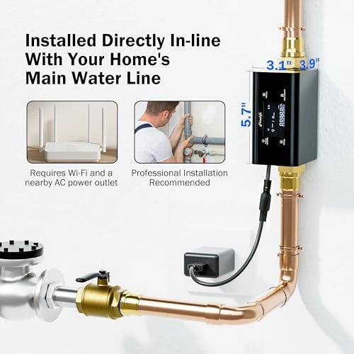 Smart Water Monitor and Automatic Shutoff — Water Shut Off Valve, FRIZZLIFE