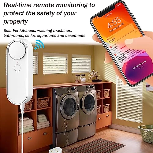 WiFi Water Leak Detector — Water Shut Off Valve, Shonmau