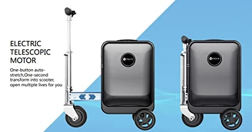 Rideable Electric Luggage Scooter — Smart Luggage, Space Suitcases