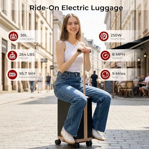 Rideable Suitcase with Electric Scooter — Smart Luggage, iScooter