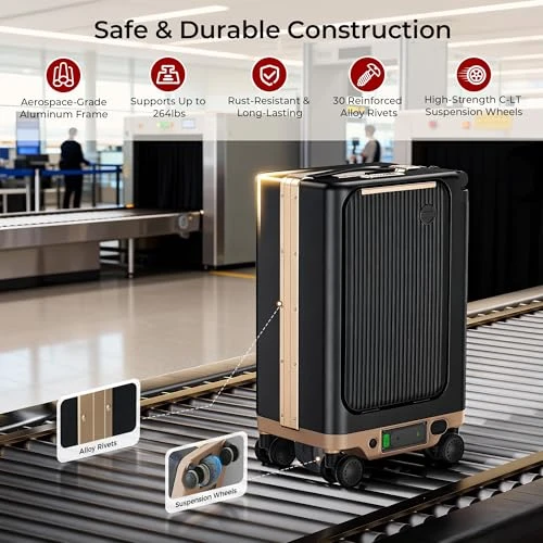 Rideable Suitcase with Electric Scooter — Smart Luggage, iScooter