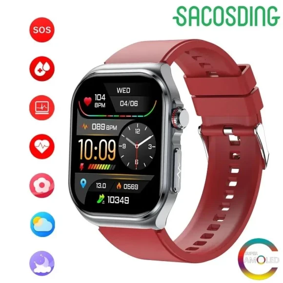 Smart Watch with NFC ECG HRV Health Monitoring — Smart Watch, SACOSDING