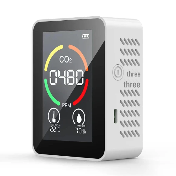 Classic 3-in-1 Indoor CO2, Temperature & Humidity Detector — Air Quality Monitor, Smarter than future