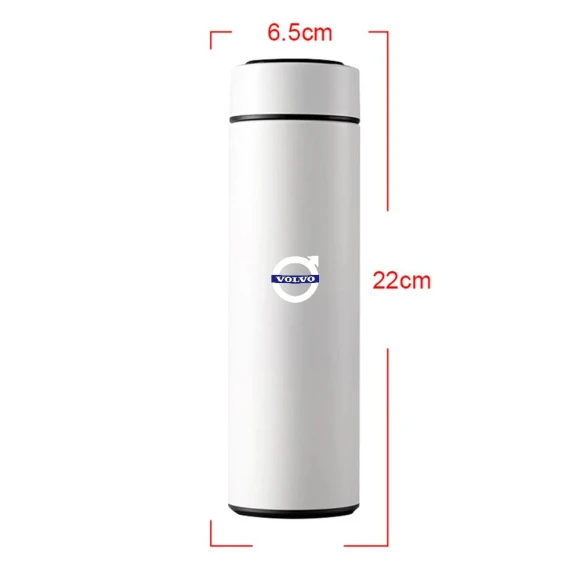 Portable Car Smart Thermos With Temperature Display — Smart Water Bottle, Volvo