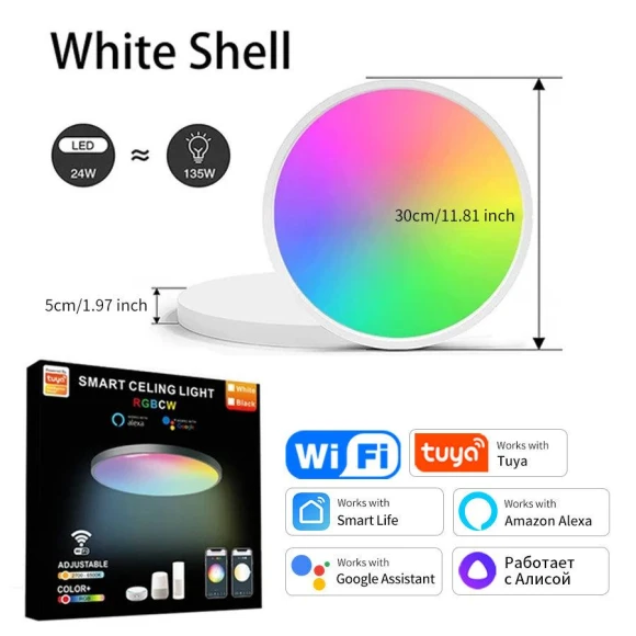 Ultra-Thin Smart Ceiling Light, VantaGoods