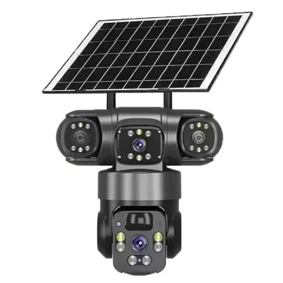 Smart Solar Tri Lens PTZ Security Camera — Security Camera, Guudgo