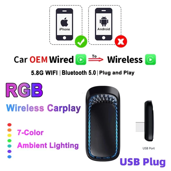 Wireless CarPlay Adapter — Car Infotainment System, icreative