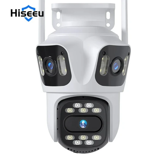 8MP 4K 5X Zoom WiFi PTZ IP Camera with Three Lens and Three Screen — Security Camera, Hiseeu