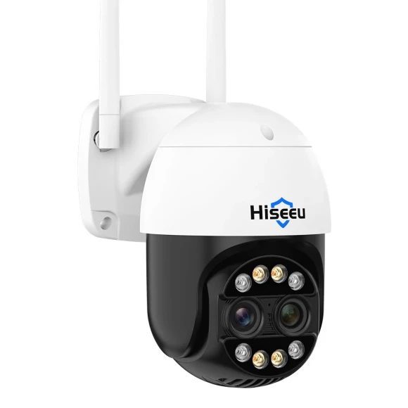 Dual Lens Wifi PTZ IP Camera — Security Camera, Hiseeu