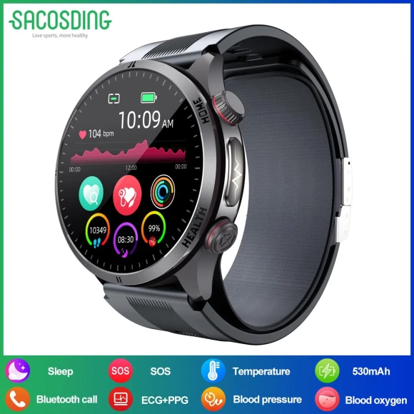 Smart Watch with Air Pump, Sphygmomanometer, ECG, Blood Pressure Monitoring — Blood Pressure Monitor, SACOSDING