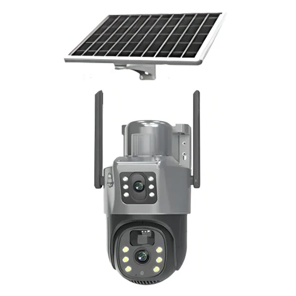 Solar Dual-Lens Security Camera — Security Camera, V380