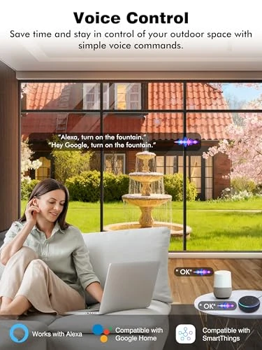 Outdoor Smart Plug with Dual Independently Controlled Outlets — Smart Plug, EIGHTREE