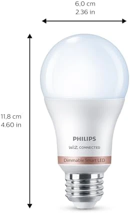 Smart 60W A19 Daylight LED Bulb 4-Pack — Smart Light Bulb, Philips