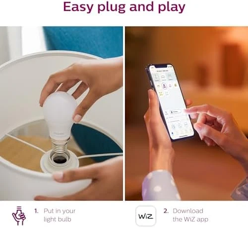 Smart 60W A19 Daylight LED Bulb 4-Pack — Smart Light Bulb, Philips