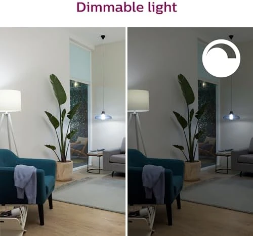 Smart 60W A19 Daylight LED Bulb 4-Pack — Smart Light Bulb, Philips