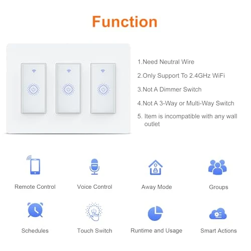 Smart Switch 3 Gang — Smart Switch, Milfra